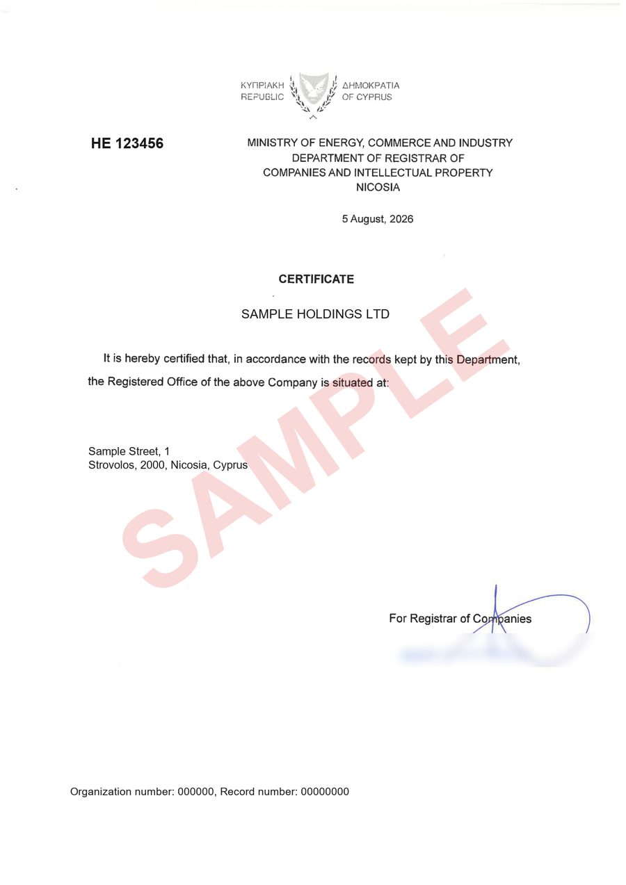 Registered office